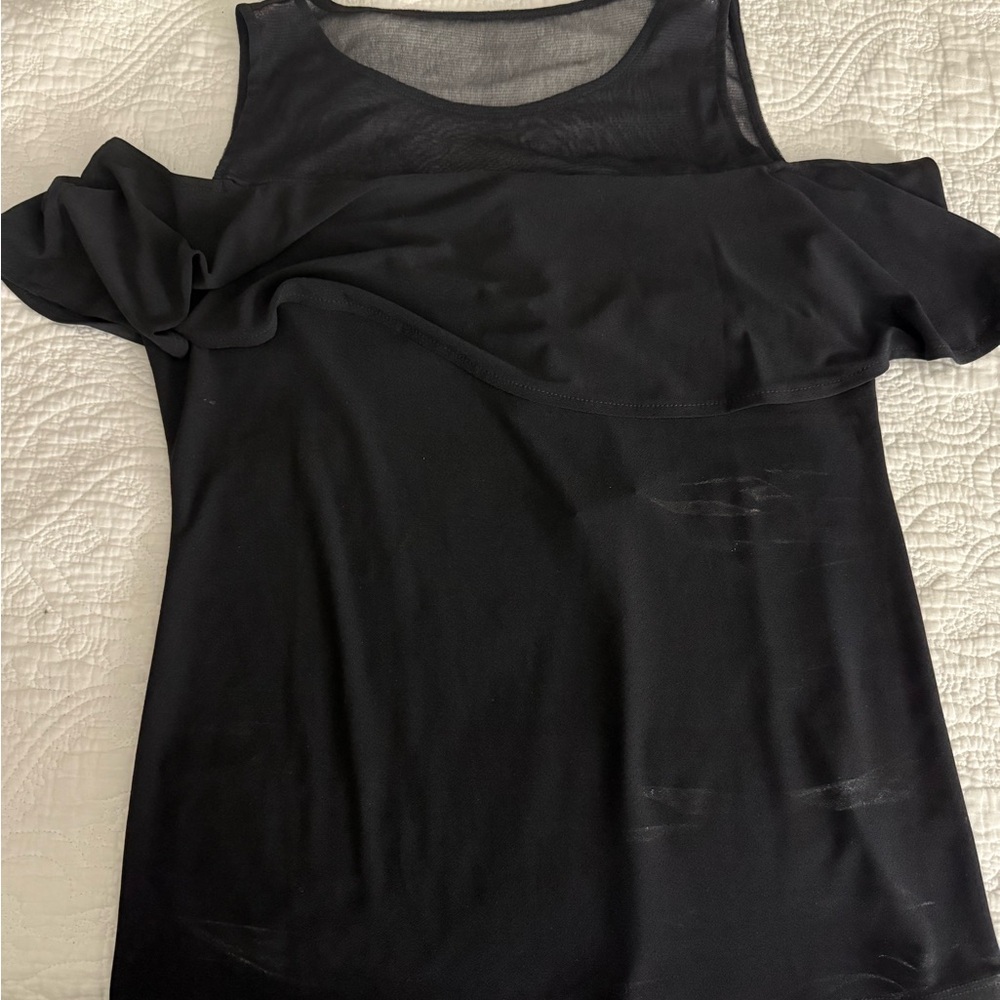 INC International Concepts Black Cold Shoulder Top – Size M – NW